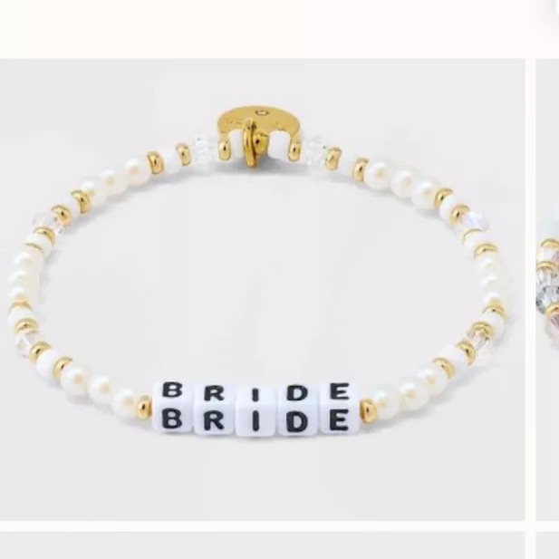 Little Words Project- Bride Bracelet With Gold And White Beads SizeML 18$